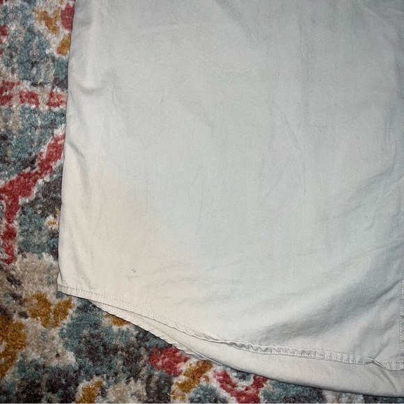 Eddie Bauer casual button up t shirt cream/pale yellow colored mens size L - Picture 4 of 10